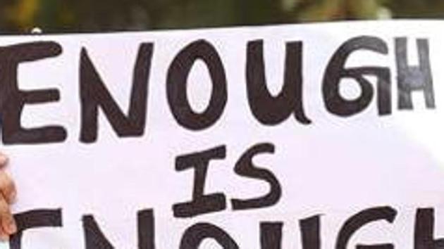 Activists In Bengaluru hold placards during a rally organised against sexual abuse and rapes. (AFP file photo) Activists In Bengaluru hold placards during a rally organised against sexual abuse and rapes. (AFP file photo)