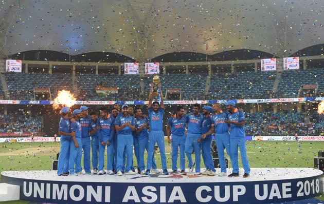 India beat Bangladesh by 3 wickets to win the Asia Cup in Dubai on Friday. (AFP) India beat Bangladesh by 3 wickets to win the Asia Cup in Dubai on Friday. (AFP)