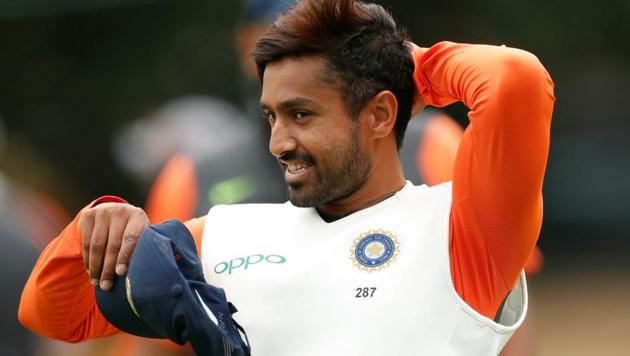 Cricket - India Nets - Edgbaston, Birmingham, Britain - July 30, 2018 India's Karun Nair during nets.(Reuters)