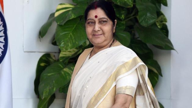 In her UNGA speech, Sushma Swaraj had said India had made many efforts to hold talks with Pakistan and the only reason New Delhi has called off dialogue is because of Islamabad’s behaviour.(Mohd Zakir/HT Photo) In her UNGA speech, Sushma Swaraj had said India had made many efforts to hold talks with Pakistan and the only reason New Delhi has called off dialogue is because of Islamabad’s behaviour.(Mohd Zakir/HT Photo)