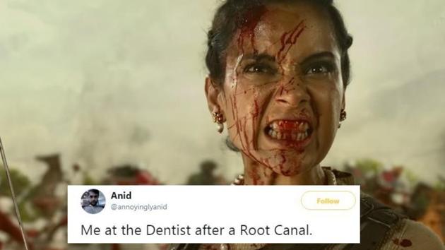 Kangana Ranaut’s meme based on a scene from Manikarnika is getting popular on the social media.(Twitter)