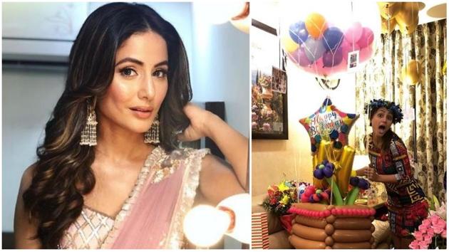 Hina Khan rang in her 31st birthday with a lot of fanfare.