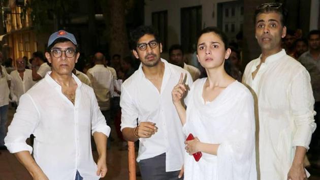 Alia Bhatt made a sombre appearance at the funeral of Krishna Raj Kapoor, Ranbir Kapoor’s grandmother. (Instagram)