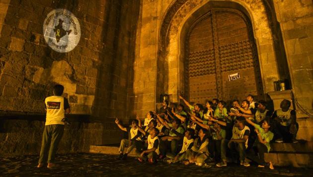 Shaniwarwada is one of the four monuments that was lit up gold during the campaign. The others included Chhatrapati Shivaji terminus and The Gateway of India in Mumbai followed by the Bibi ka Maqbara in Aurangabad. (Pratham Gokhale/HT Photo)