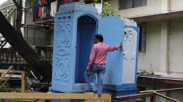 Bio toilet at MIT Campus, Paud Road, Rambaug colony, Kothrud (Rahul Raut/HT PHOTO) Bio toilet at MIT Campus, Paud Road, Rambaug colony, Kothrud (Rahul Raut/HT PHOTO)