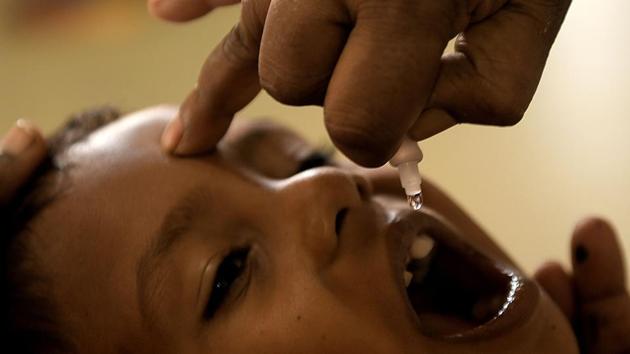 Some vials of the oral polio vaccines contaminated with the type-2 polio virus were administered to children in Maharashtra and Telengana, besides Uttar Pradesh, health ministry officials confirmed.(AFP Photo)