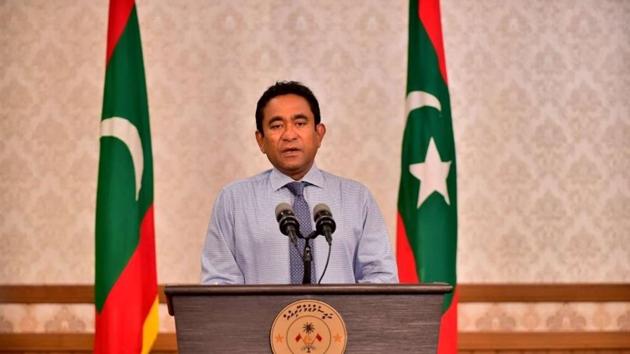 The outgoing strongman president of the Maldives, Abdulla Yameen, faced allegations Tuesday that he received nearly $1.5 million in illicit payments just before his surprise election defeat last month.(REUTERS) The outgoing strongman president of the Maldives, Abdulla Yameen, faced allegations Tuesday that he received nearly $1.5 million in illicit payments just before his surprise election defeat last month.(REUTERS)