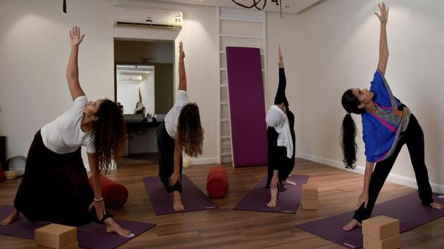 In just a few months since yoga’s recognition, a new industry of yoga studios and instructors has sprouted in various Saudi cities. That includes Mecca and Medina, Islam’s holiest cities, Marwaai said. Prince Mohammed, the de facto ruler, has sought to project a moderate image of the kingdom, long associated with a fundamentalist strain of Wahhabi Islam, with a new push for inter-religious exchange (Amer Hilabi / AFP)