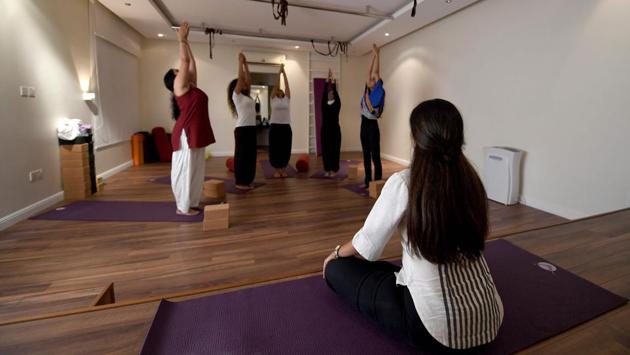 In a shrill Indian television debate, Marwaai -- a lupus survivor and recently awarded the Padma Shri -- calmly sought to reason with Muslim clerics who hurled insults at her. The clerics were particularly opposed to “Surya Namaskar”, a yoga sequence designed to greet Surya, the Hindu sun god, and the chanting of Hindu mantras. (Amer Hilabi / AFP)