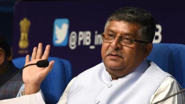 Union minister Ravi Shankar Prasad New Delhi. (Arvind Yadav/HT File Photo) Union minister Ravi Shankar Prasad New Delhi. (Arvind Yadav/HT File Photo)