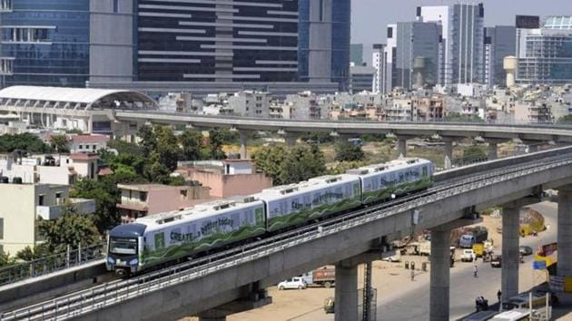 According to reports, Gurugram’s Rapid Metro has sought a compensation of nearly <span class='webrupee'>₹</span>1,500 cores from the Haryana government because of losses incurred due to apparent breach of contract conditions(HT File Photo) According to reports, Gurugram’s Rapid Metro has sought a compensation of nearly <span class='webrupee'>₹</span>1,500 cores from the Haryana government because of losses incurred due to apparent breach of contract conditions(HT File Photo)
