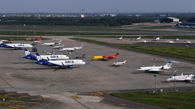 The Delhi airport handles around 1300 flights a day.(AFP)