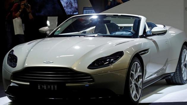The Aston Martin DB11 at the Paris auto show in France.(REUTERS)