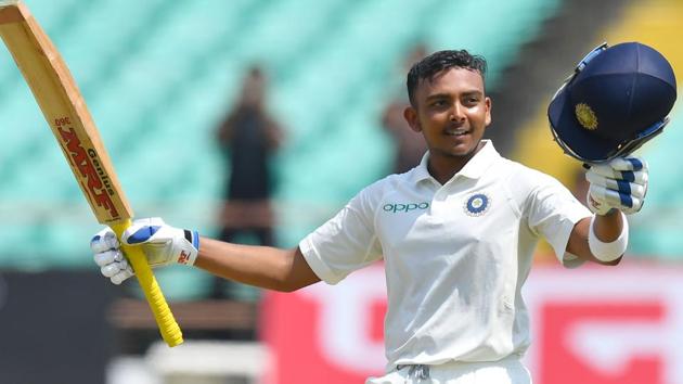 Prithvi Shaw became the youngest Indian cricketer to score a ton on debut. (AFP)