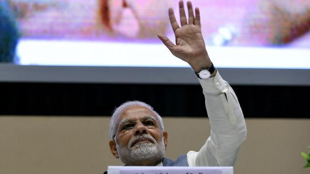 To build a favourable mood among the electorate, Prime Minister Narendra Modi is set to launch the BJP’s election campaign from Ajmer on Saturday and hold rallies in all seven districts in poll-bound Rajasthan. The series of rallies will kick start in Ajmer where PM Modi will hold a public meeting on October 6 on the completion of chief minister Vasundhara Raje’s statewide whirl ‘Rajashan Gaurav Yatra’. (Money Sharma / AFP File)