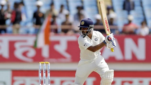 Prithvi Shaw bats during the first day of the first Test match between India and West Indies. (AP)