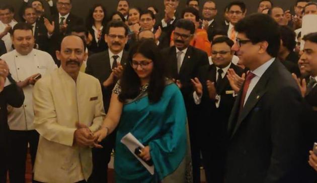 Puneet Chhatwal (extreme right) and colleagues at the celebration. Puneet Chhatwal (extreme right) and colleagues at the celebration.