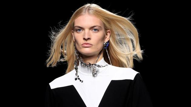 A model presents a creation by designer Clare Waight Keller as part of her Spring/Summer 2019 women’s ready-to-wear collection show for fashion house Givenchy during Paris Fashion Week in Paris, France. (Gonzalo Fuentes / REUTERS) A model presents a creation by designer Clare Waight Keller as part of her Spring/Summer 2019 women’s ready-to-wear collection show for fashion house Givenchy during Paris Fashion Week in Paris, France. (Gonzalo Fuentes / REUTERS)