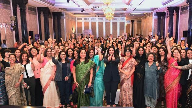 Women achievers during the 3rd WomeNation Summit 2018 in Mumbai. The WomeNation Summit celebrates the achievements of women professionals in diverse fields and brings together global and Indian women achievers. (PTI)