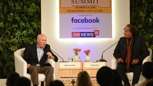 “I think of myself as a poet. You have to follow your heart. My muse has been in South Asia… You could spend 10 lifetimes in this country (India) and still not get to its core. There is such depth to culture,” Photographer Steve McCurry said at HTLS 2018 while in conversation with Raghu Rai. The duo discussed art, the photographic process and the story behind McCurry’s iconic ‘Afghan Girl’ photo. (Burhaan Kinu / HT Photo)
