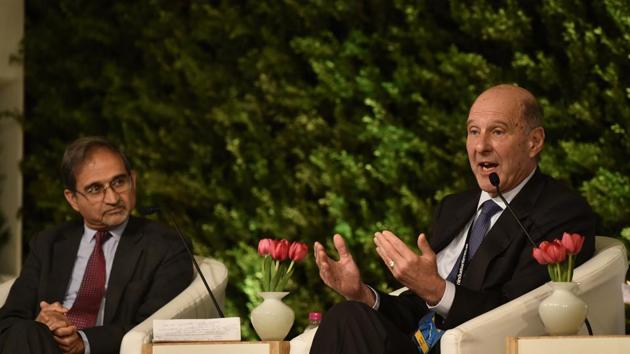 Dr. Shekhar Saxena, Visiting Professor, Harvard T.H. Chan School of Public Health and David Spiegel, M.D., Willson Professor and Associate Chair of Psychiatry and Behavioural Sciences, Stanford University School of Medicine during the Hindustan Times Leadership Summit at Taj Palace inNew Delhi, India, on Saturday, October 6, 2018.(HT Photo) Dr. Shekhar Saxena, Visiting Professor, Harvard T.H. Chan School of Public Health and David Spiegel, M.D., Willson Professor and Associate Chair of Psychiatry and Behavioural Sciences, Stanford University School of Medicine during the Hindustan Times Leadership Summit at Taj Palace inNew Delhi, India, on Saturday, October 6, 2018.(HT Photo)