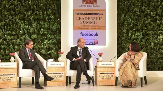 Suicide is a leading cause of death among Indians. If it were something physical... people would have said we need to do something about it, but because it is mental illness it doesn’t get talked about as much, said David Spiegel, Willson Professor at Stanford University. Harvard Professor Dr Shekhar Saxena said mental illnesses have been stigmatised for a very long time. Society still doesn’t accept mental illness like physical illnesses. (Sanchit Khanna / HT Photo)