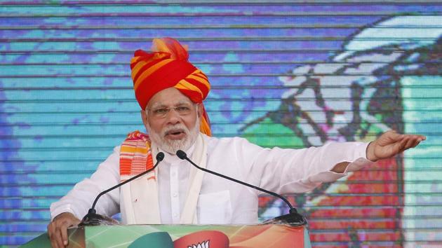 Prime Minister Narendra Modi speaks during a public meeting in Ajmer, in Rajasthan on October 6. (AP Photo) Prime Minister Narendra Modi speaks during a public meeting in Ajmer, in Rajasthan on October 6. (AP Photo)