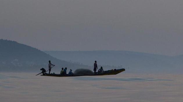 Indian fishermen heading out to the sea on the Bay of Bengal near Visakhapatnam. A well-marked low pressure has formed in the Bay of Bengal and is expected to intensify into a depression in the next 36 hours, the Regional Meteorological Department said on Sunday. (Representative Image/AFP File Photo) Indian fishermen heading out to the sea on the Bay of Bengal near Visakhapatnam. A well-marked low pressure has formed in the Bay of Bengal and is expected to intensify into a depression in the next 36 hours, the Regional Meteorological Department said on Sunday. (Representative Image/AFP File Photo)