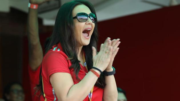 Preity Zinta during the Indian Premier League (IPL) match between the Kings XI Punjab and the Delhi Daredevils.(BCCI)