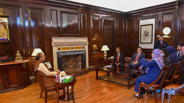 Union Finance Minister Arun Jaitley during a meeting with Malaysian HRD Minister M Quala Segaran at his office in New Delhi. (PTI) Union Finance Minister Arun Jaitley during a meeting with Malaysian HRD Minister M Quala Segaran at his office in New Delhi. (PTI)