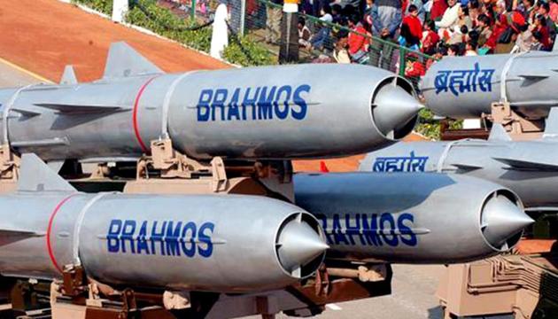 BrahMos missiles on display during the Republic Day parade. (HT file photo)