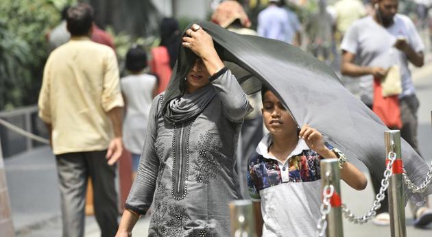 A heat map developed by Carbon Brief based on IPCC projections suggests Delhi has warmed by 1°C so far and may experience a warming of 1.3°C to 5.2°C by 2100 depending on how emissions continue to grow.(HT/File Photo)