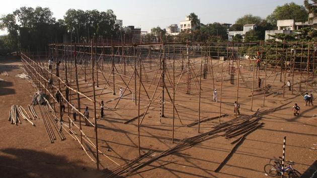 The New English school at Ramanbaug has been the venue for the Sawai Gandharva for three decades. However, this year a sports event is clashing with the fest and hence the ground is unavailable. (Hindustan Times FILE) The New English school at Ramanbaug has been the venue for the Sawai Gandharva for three decades. However, this year a sports event is clashing with the fest and hence the ground is unavailable. (Hindustan Times FILE)