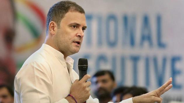 Congress president Rahul Gandhi has repeatedly been attacking the BJP-led government, accusing it of causing a “huge” loss to the public exchequer and endangering national security by sidestepping HAL in the Rafale jet deal. (PTI/File Photo) Congress president Rahul Gandhi has repeatedly been attacking the BJP-led government, accusing it of causing a “huge” loss to the public exchequer and endangering national security by sidestepping HAL in the Rafale jet deal. (PTI/File Photo)