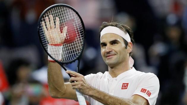 Roger Federer of Switzerland celebrates his victory against Daniil Medvedev of Russia. REUTERS/Aly Song(REUTERS)