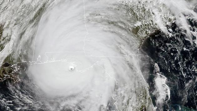 This NOAA/RAMMB satellite image taken on October 10, 2018 at 16:45 UTC shows Hurricane Michael as it approaches land near the US Gulf Coast. - Hurricane Michael was on a collision course with the southern US state of Florida on October 10, 2018 as weather forecasters warned that the Category 4 storm of historic intensity could be "incredibly catastrophic.(AFP)