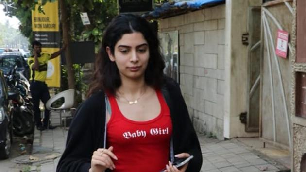 Khushi Kapoor was spotted in her casual avatar, wearing her shy smile. (Viral Bhayani) Khushi Kapoor was spotted in her casual avatar, wearing her shy smile. (Viral Bhayani)