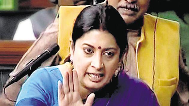 Smriti Irani on Thursday lent her support to the women who have come out to speak of harassment as part of the #MeToo movement in India.(PTI)