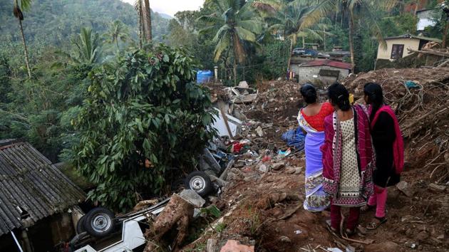 The site of a landslide at Cheruthoni. Pathrose and others near the Periyar say the sudden opening of dam gates without proper warnings downstream was a big factor in the devastation. More than half a dozen experts who Reuters consulted were divided on the extent to which dam water spills contributed, but almost all, including Central Water Commission (CWC), said reservoirs levels had been too high. (Sivaram V / REUTERS)