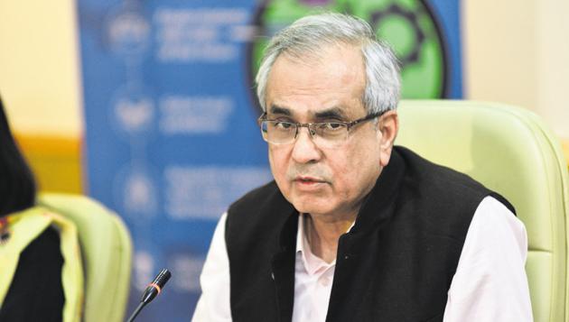 Rajiv Kumar said the NITI Aayog too has set up five incubation centres that work with social entrepreneurs helping create livelihoods. (Pradeep Gaur/Mint) Rajiv Kumar said the NITI Aayog too has set up five incubation centres that work with social entrepreneurs helping create livelihoods. (Pradeep Gaur/Mint)