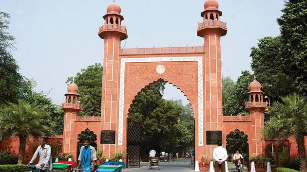 Gate of Aligarh Muslim University.(HT File Photo)