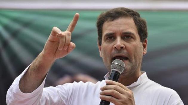 Congress President Rahul Gandhi on Friday alleged that the Modi government “systematically derailed” the RTI Act and asserted his party’s commitment towards resisting governments further attempts to dilute the law.(HT Photo)
