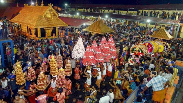 Recently, the Supreme Court had paved the way for women of all age groups to visit the Sabarimala temple where women between 10 and 50 were not allowed.(PTI/File Photo)