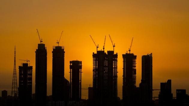 High rise towers silhouetted during sunset in Mumbai (HT Photo) High rise towers silhouetted during sunset in Mumbai (HT Photo)