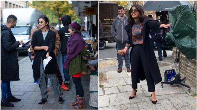 Priyanka Chopra is shooting for The Sky Is Pink in London. (Twitter) Priyanka Chopra is shooting for The Sky Is Pink in London. (Twitter)