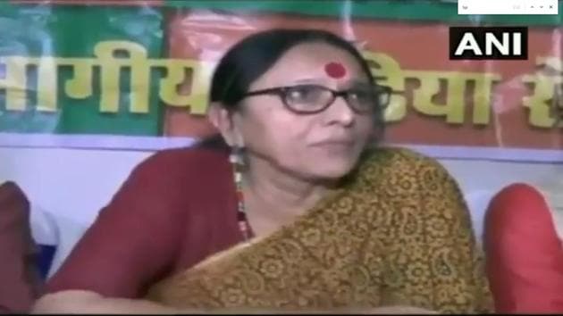 BJP Madhya Pradesh women’s wing chief Lata Ketkar said that she does not consider women journalists so “innocent” that they could be misused by anyone. (ANI/Twitter) BJP Madhya Pradesh women’s wing chief Lata Ketkar said that she does not consider women journalists so “innocent” that they could be misused by anyone. (ANI/Twitter)