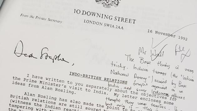 Declassified file released by National Archives. (HT Photo) Declassified file released by National Archives. (HT Photo)