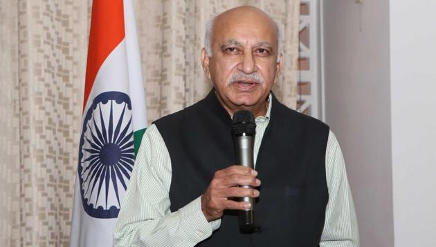 Minister MJ Akbar arrived in the national capital on Sunday morning after a tour of Africa.(HT File Photo) Minister MJ Akbar arrived in the national capital on Sunday morning after a tour of Africa.(HT File Photo)