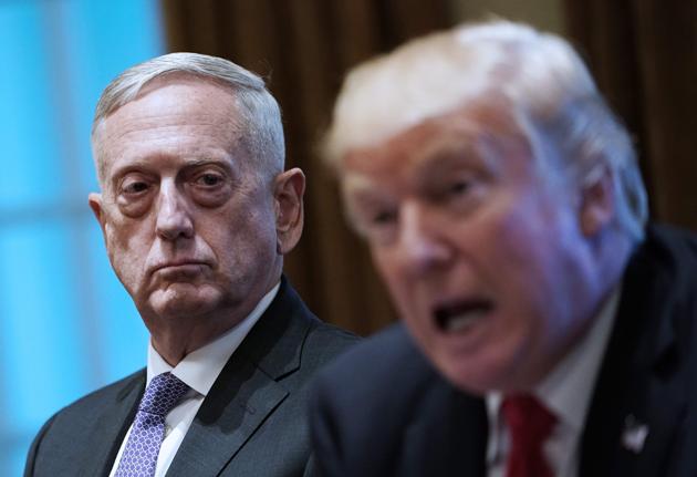 President Donald Trump hinted that US Defense Secretary Jim Mattis may be planning to quit his administration, and described the former U.S. Marine Corps general as “sort of a Democrat.”(AFP)