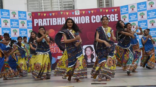 The origin of these dances can be traced back to the life of Lord Krishna.Today, Dandiya Raas/Garba dance is not only an important part of Navaratri festival in Gujarat but extends itself to other festivals related to harvest and crops as well. (HT PHOTO)